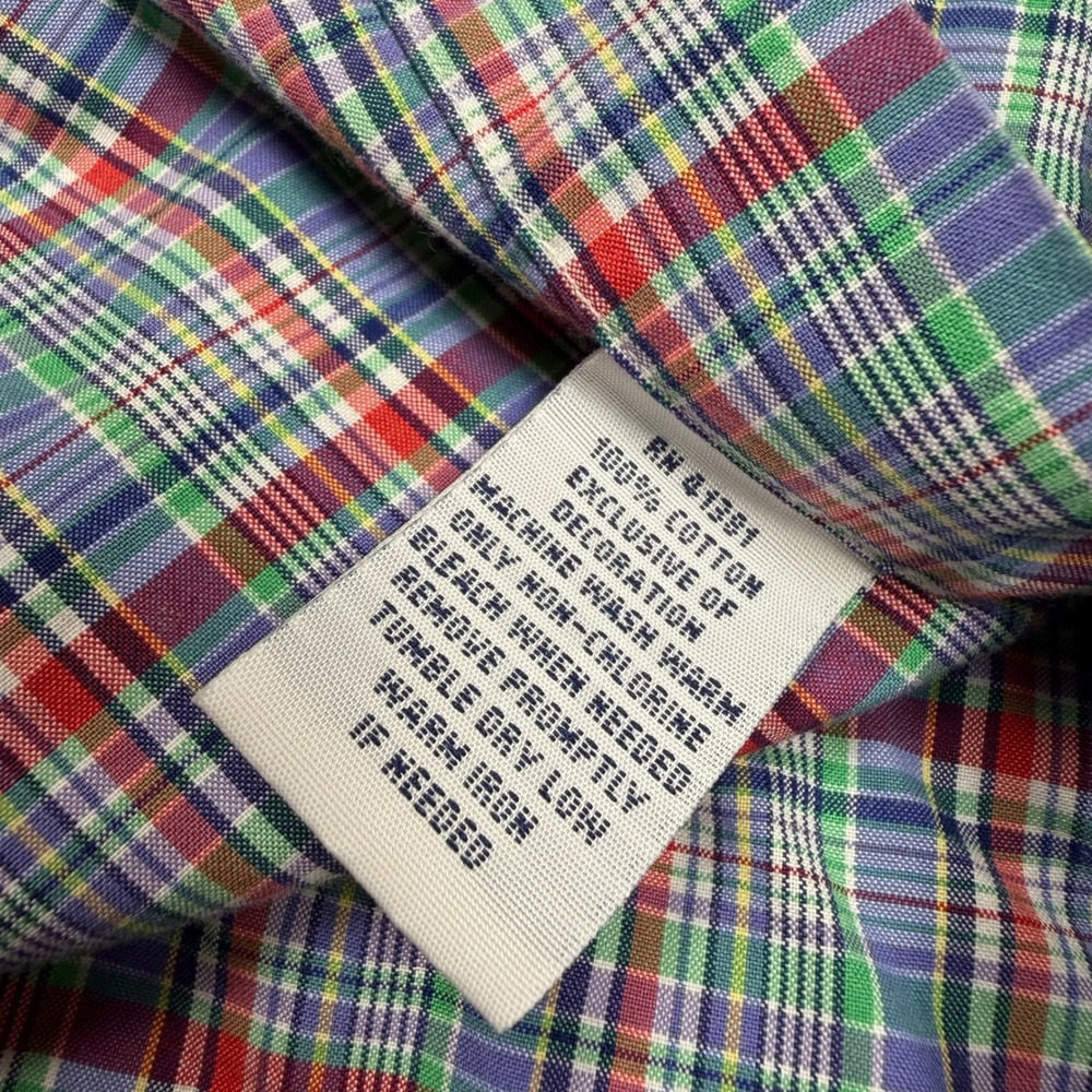 Ralph Lauren Mens Large Plaid Button Down Shirt Long Sleeve Multi Color Cotton - Picture 7 of 7